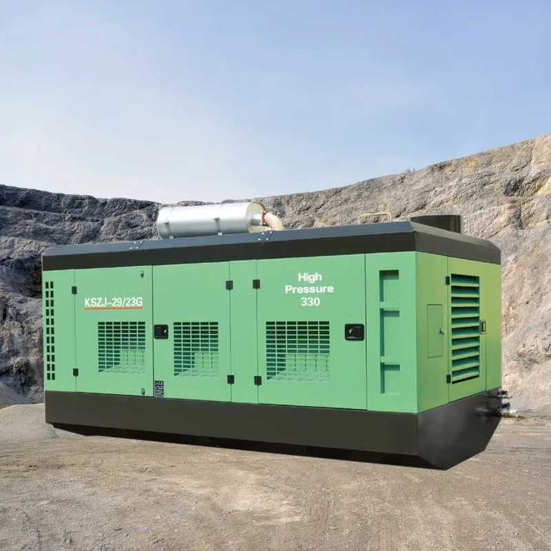 Customized Screw Air Compressor 23bar Diesel Rotary Screw Air-Compressors Machine for Mining