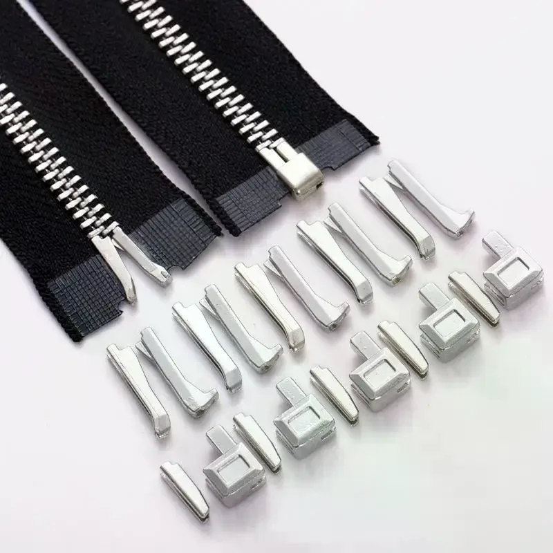 /PFU/10 Set Non-Slip Stopper Metal Zipper Closure Head Zip End Lock Clothes Zippers Bottom Socket Repair Kit Accessories