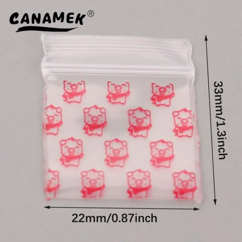 100Pcs Mini Zip lock Bags Cheaper Small Plastic Zipper Bag Plastic Packaging Bags Ziplock Pill Packaging Pouches Ziplock Bag