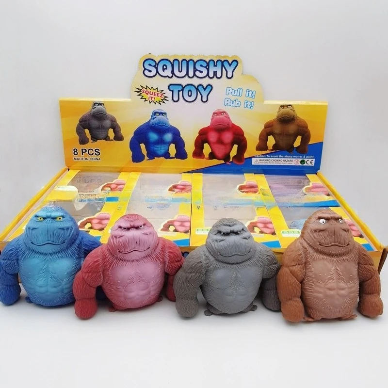 Shapeable Memory Sand Gorilla Squeeze Toy Slow Rebound Stress Relief Fidget Vent Gadget Soft Sensory Decompression Interactive