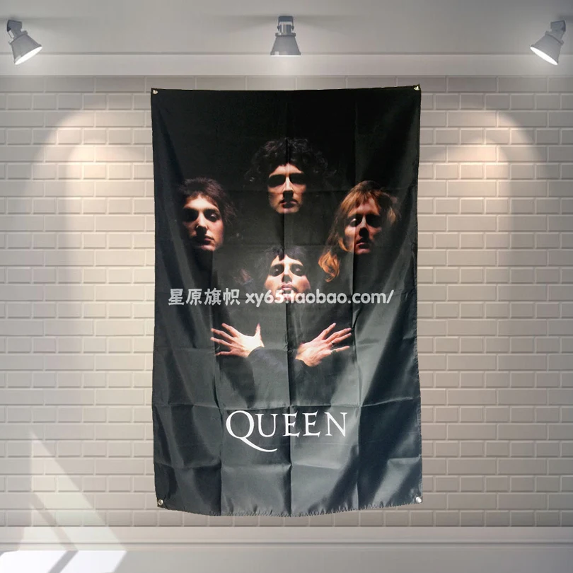 

"QUEEN" Big size rock band Sign retro poster 56X36 inches HD Banners Flags cloth art Living room decor