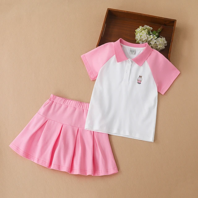 Conjunto de ropa deportiva de dos piezas para nina camiseta Polo y falda traje de algodon novedad de verano AliExpress