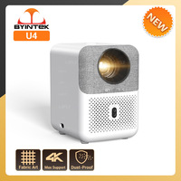 BYINTEK Full HD Mini Projector LOVE U4 1080P 4K Video 5G WIFI Android Auto Focus Portable Smart Projectors  Home Theater Cinema