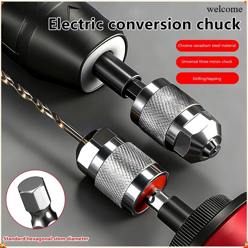 Electric Drill Collet Converter, Hexagonal Handle Quick Change Screwdriver Chuck, Electric Grinding Extension Adapter