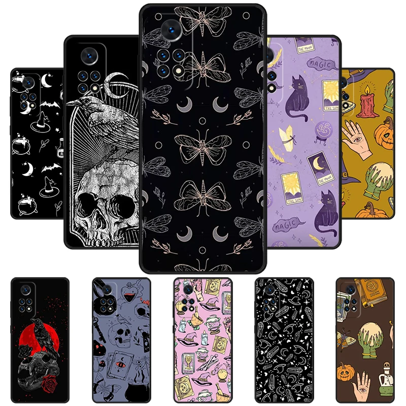 Skull Gothic Creepy Pastel Goth Phone Case For Redmi Note 11 EPro 11S 10T 9S Promax 8 Pro Xiaomi Mi 11 12X 12S Ultra Cover