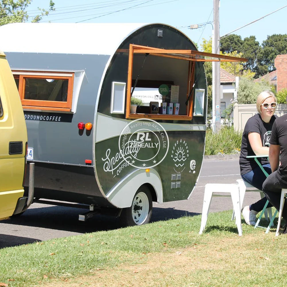 Mobile Imbisswagen, voll ausgestatteter mobiler Restaurant-Anhänger, Snack-Kiosk, maßgeschneiderter Kaffeewagen, Hot-Dog-Essen, Verkaufswagen