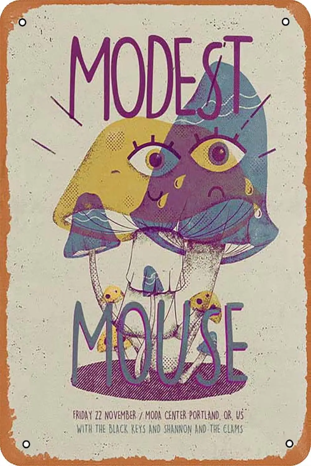 Muecddoa Modest Mouse gig poster. Art Print. Music Poster Art Print Poster Wall Art Decor Sign - 12 x 8 inch sign