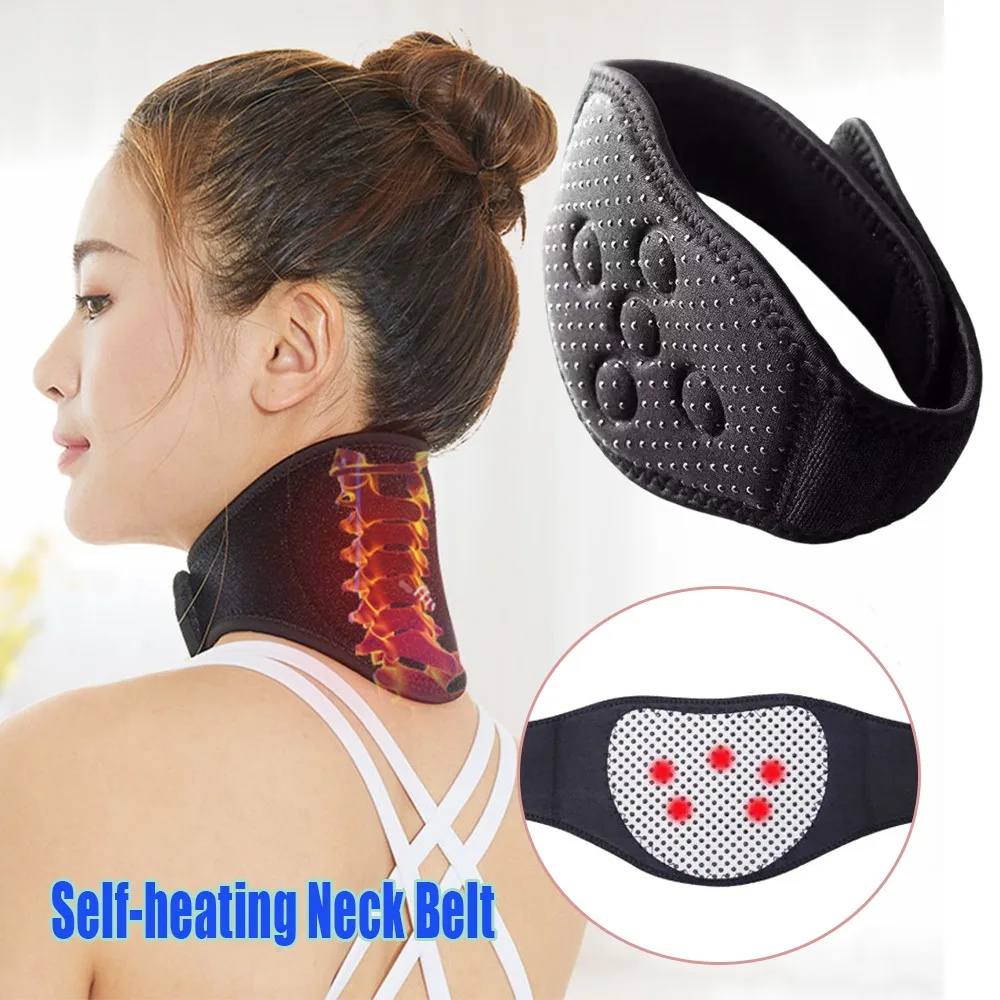 

Турмалиновый магнитный шейный бандаж, шейный воротник, самосогревающийся, отрицательные ионы, дальний инфракрасный порт, для мужчин и женщин, для повседневного использования, облегчение боли, 5 магнитов