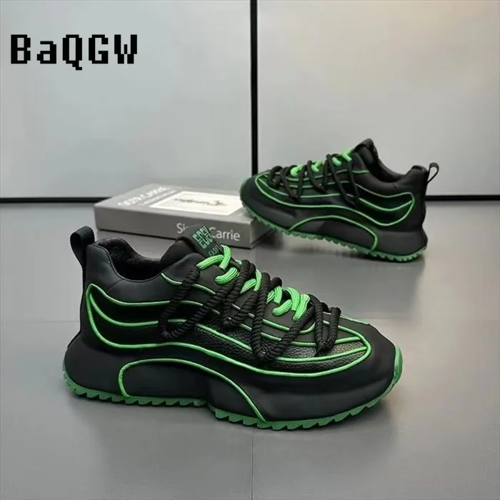 Designer Style Men Shoes Spring Autumn Comfortable Men\'s Thick Platform Sneakers Fashion Casual Shoes Sports Trainers Tenis