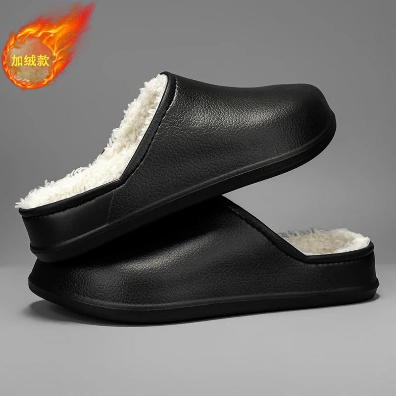 

Мужские тапочки, мягкие и удобные бархатные водонепроницаемые тапочки для мужчин, домашняя и уличная износостойкая обувь для мужчин, новинка