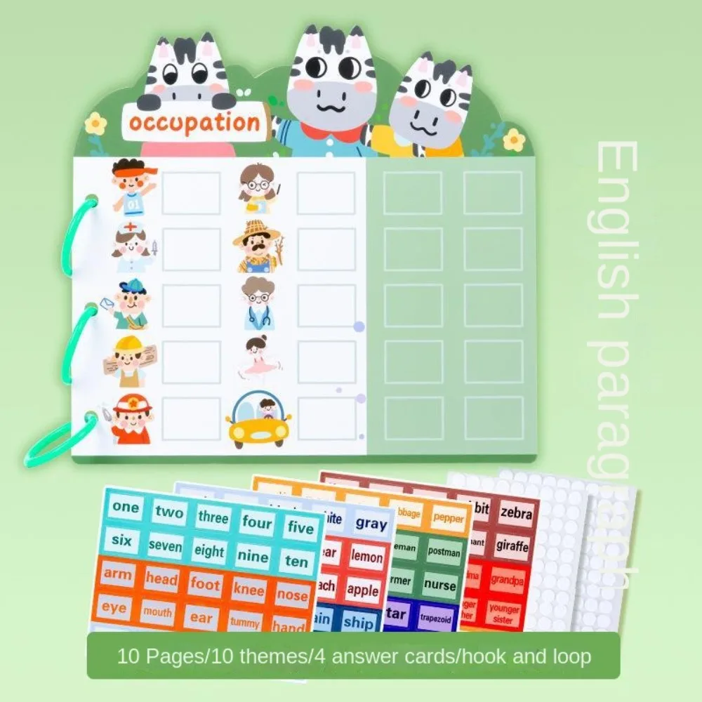 لصق متكرر مونتيسوري كتاب مشغول هادئ تصنيف الألوان التعليم الإدراك لتقوم بها بنفسك مجموعة مواد لصق الكرتون لتقوم بها بنفسك