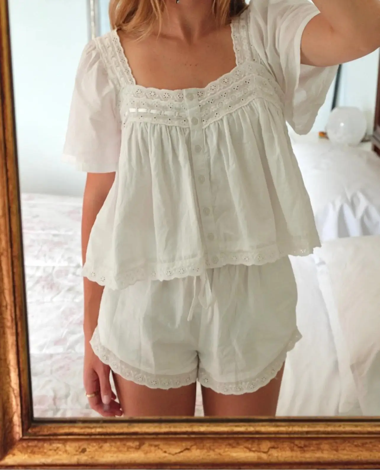 New Women Button Up Tops Fashion Fairy Cute Clothes Vintage T-Shirt Lace Snow Chiffon Trim Short Sleeve Blouse Tees S-XL