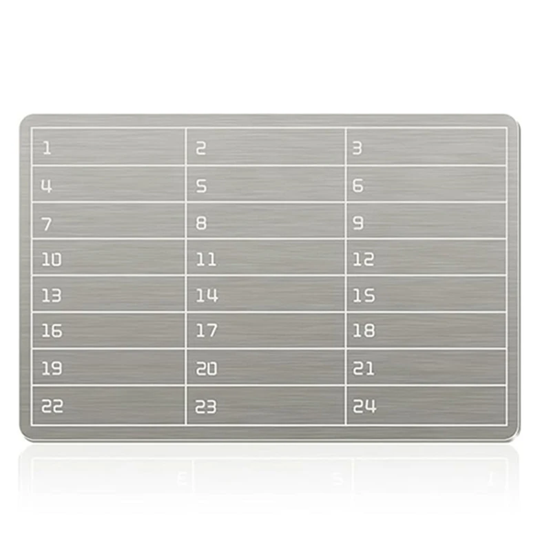 4pcs Stainless Steel Wallet Crypto Cryptocurrency Storage Plates for Bitcoin Hardware Cold Backup BIP39