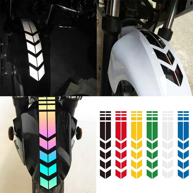 Universal Motorcycle Arrow Stripe Stickers Fender Paste Waterproof Oilproof Reflective Sticker Motorbike Tape Decal Accessories