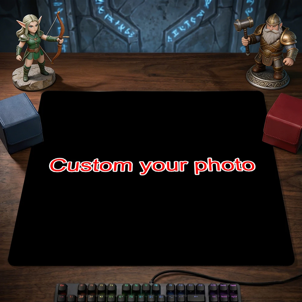 Индивидуальный игровой коврик для двух игроков TCG 60x60 см, DIY коврик для карточных игр, для MTG, Riftbound, PTCG