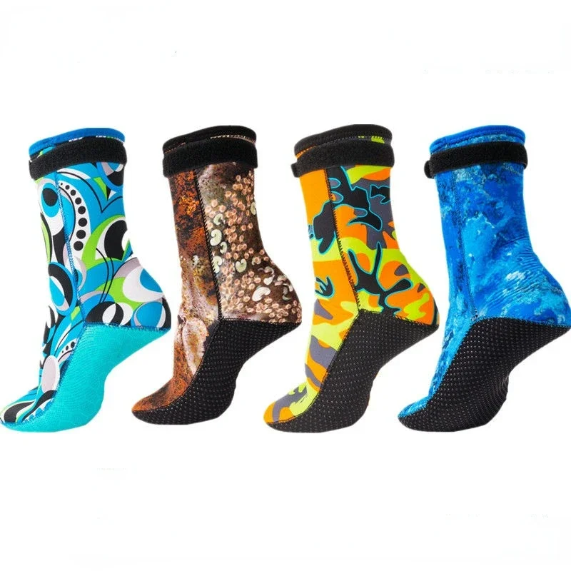 

3mm Warm Neoprene Anti Slip/skid Camouflage Diving Socks Men Women Children Surfing Snorkeling Swimming Prevent Scratch Shoes