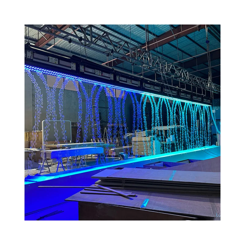 custom.Design  Digital Waterfall Fountain Outdoor Display Programmed Control LED Light Curtain Feature
