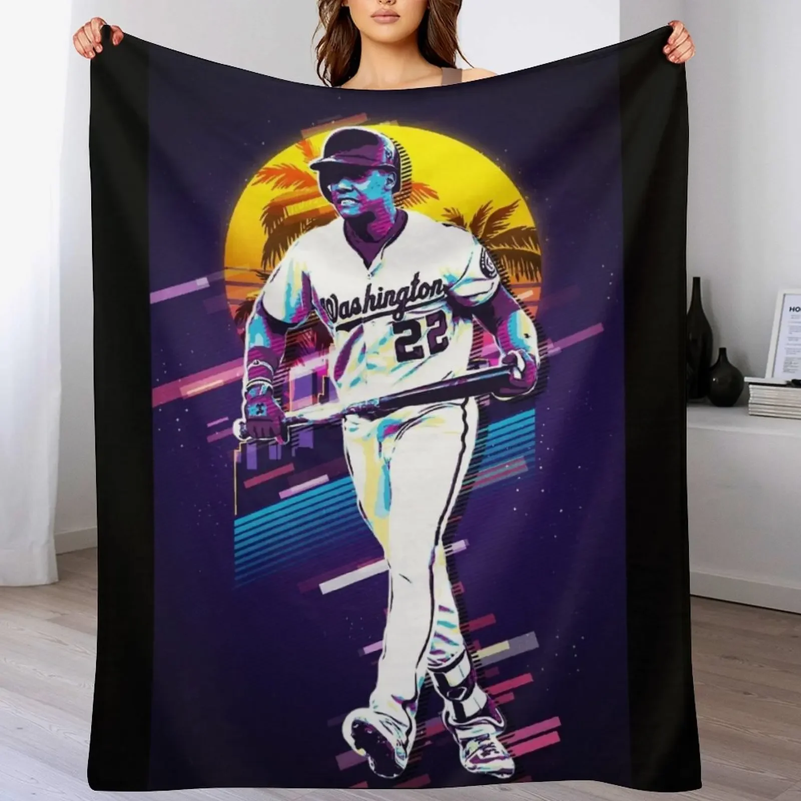 

Juan Soto Throw Blanket Large Sofa Throw Vintage Flannel Fabric Blankets