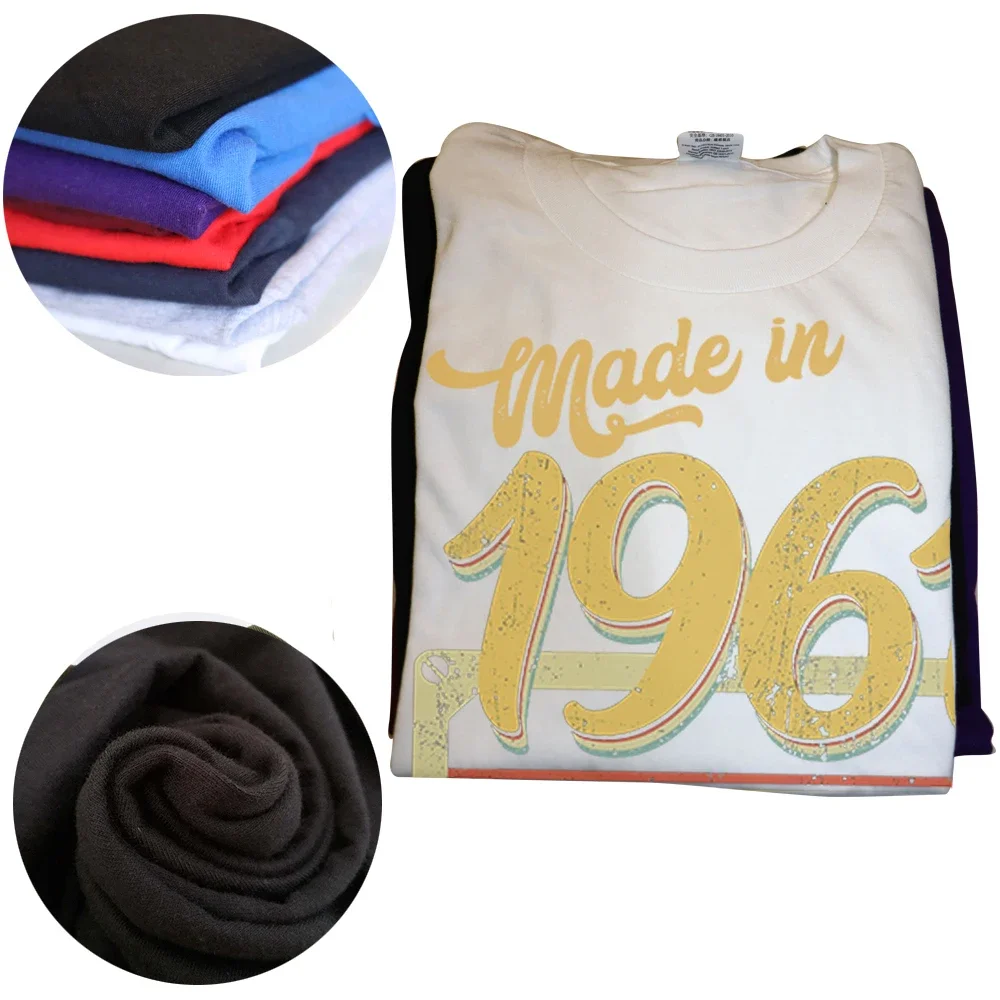 Made In 1961 Limited Edition Birthday Gift T-Shirt for Men Cotton T Shirts 63 Years Old Short Sleeve Tee Shirt Gift Idea Tops image 3