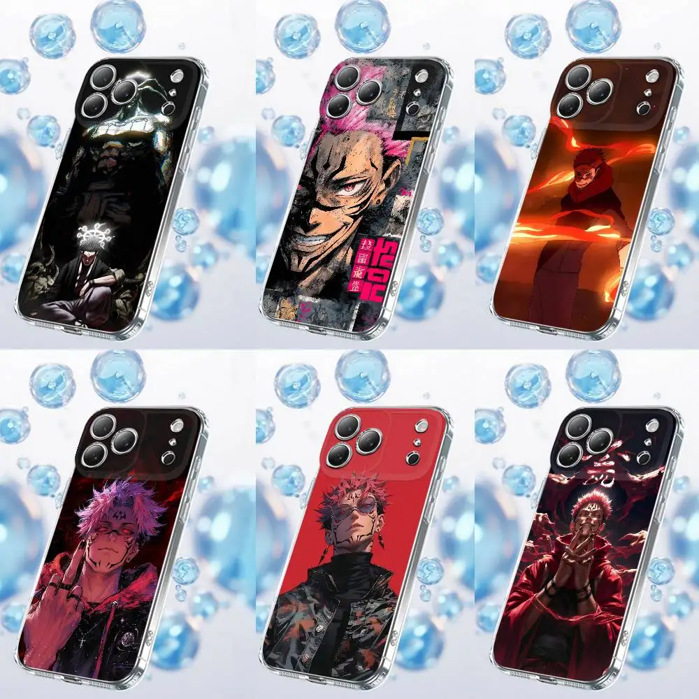 

J-Jujutsu Ryomen Sukuna k-Kaisen Phone Case For iPhone 17,16,15,14,13,12,11 Plus,Pro,Max,Plus,E,Air,Mini Transparent Cover