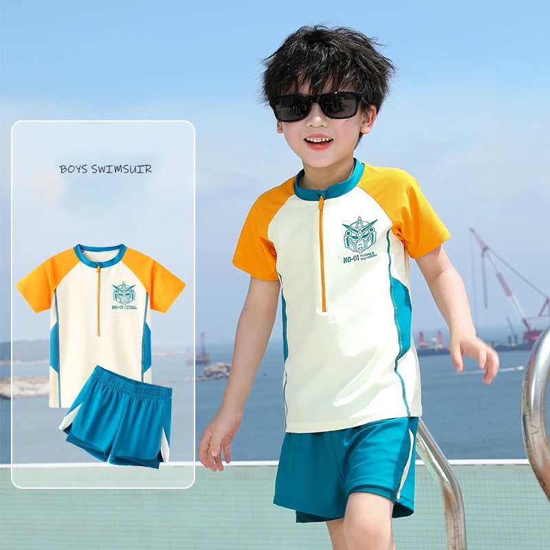 

Boys Swimsuit Boys Beach Swimwear Color Matching Design Swimming Pool Training Water Sports Outfit 12 Years Old Boys Swimwear