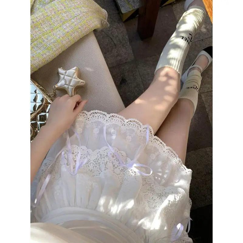 

Gagarich 2025, новинка, кружевная бабочка, фестиваль, белый балетный торт, принцесса, женская весенне-осенняя короткая юбка до половины тела, женская