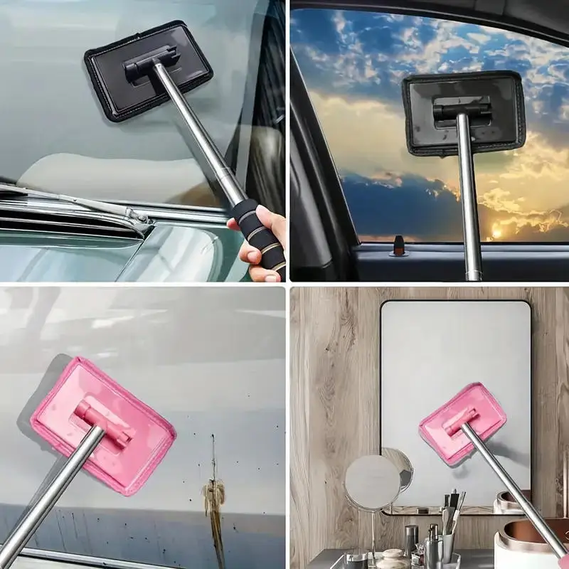 Car Front Windshield Defogging Brush Telescopic Long handle Car Household Glass Clean Brushes Dust Remover Tool