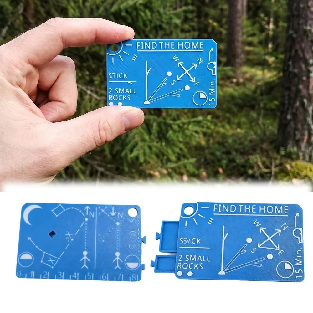 Portable Pocket Survival Guide Card Mini Waterproof Survival Navigation Card Navigation Wallet Size Waterproof Survival Card