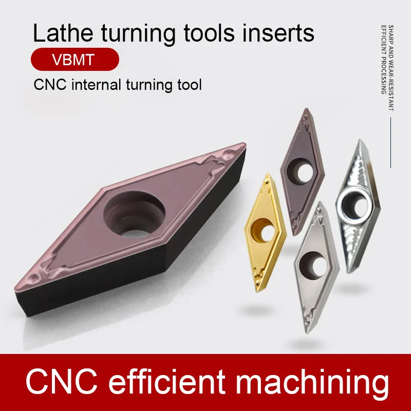 35 °   Insertos de herramientas de torneado de torno Cnc con forma de diamante para metal, acero inoxidable y mecanizado de metales no ferrosos
