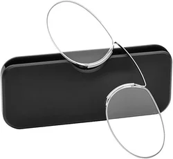 Rimless Nose Clip On Reading Glasses Mini Portable Legless Lazy Glasses Men Women Presbyopic Glasses Magnifying +1.0 - +3.5