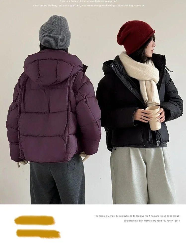 Korean style Soft Warm Cotton Bread Jacket Winter New Loose Versatile Cotton Women's Coat Fashion Casual Down Cotton Parkas 2026