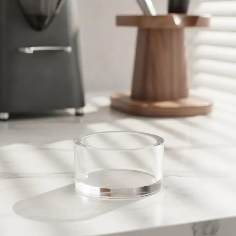 51/53/58mm Powder Bowl Transparent Acrylic Observation Basket Coffee Tamping Distributor Cup Powder Basket Coffee Accessories