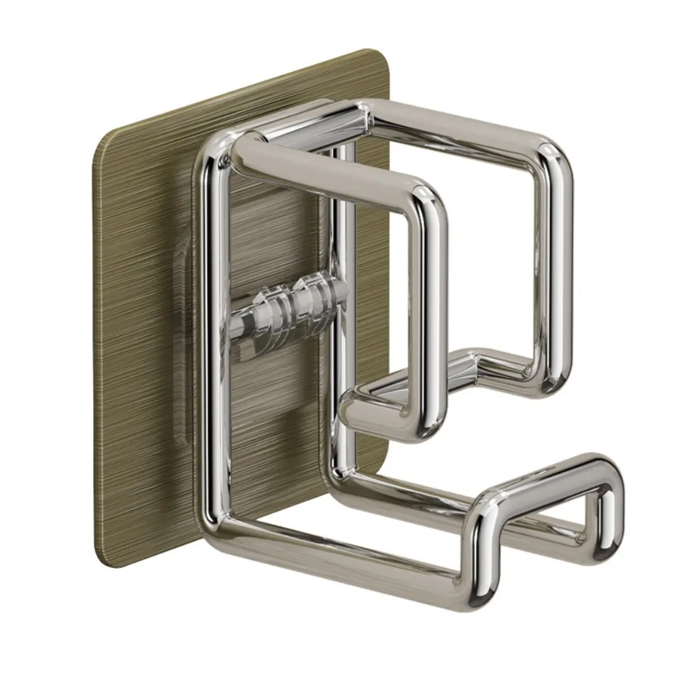New Stainless Steel Washbasin Hook Multifunction Solid Kitchen Bathroom Rack Punch-free Towel Hanging Holder