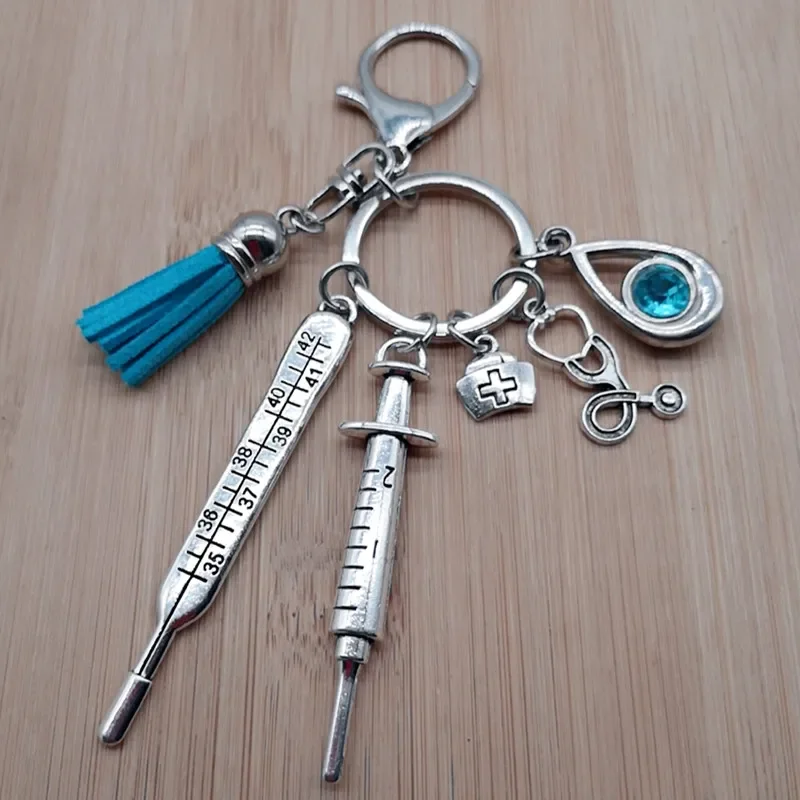 Новый-медицинский-ящик-для-медсестры-медицинский-брелок-игла-шприц-стетоскоп-кисточка-милый-брелок-ювелирное-изделие-подарок