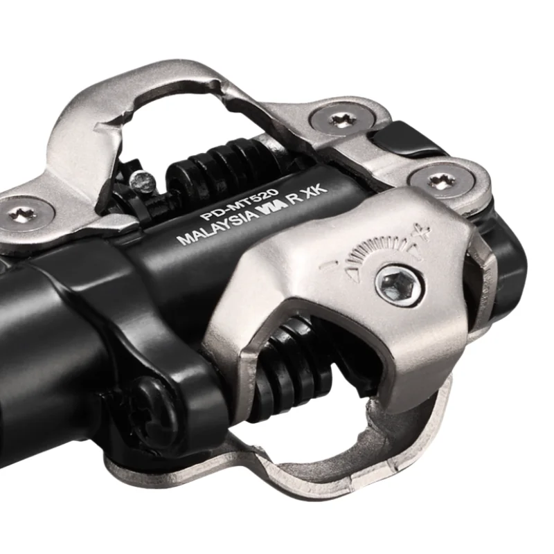 Pedal Shimano PD-MT520 M520, pedal de doble cara SPD, color negro y plateado, para bicicleta de montaña MTB, pedal original Shimano.