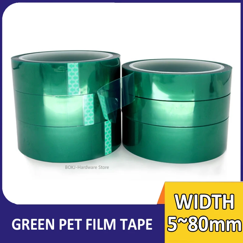 Green PET high-temperature resistant tape spray painted masking protective film tape