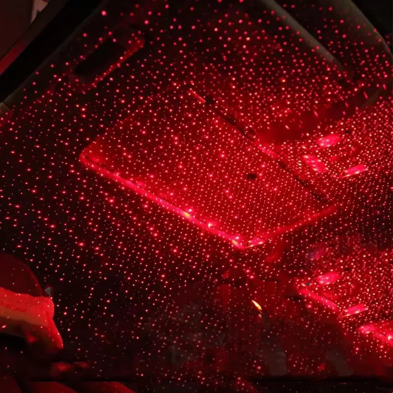 Car Romantic LED Starry Sky Night Light 5V USB Powered Galaxy Star Projector Lamp For Car Roof Room Ceiling Decor Plug and Play