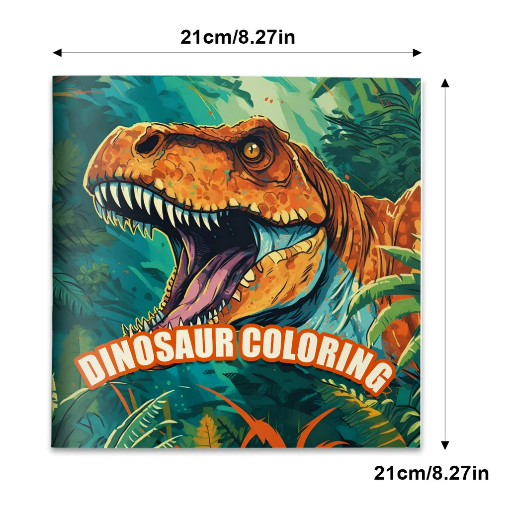 Dinosaur Coloring Book for Kids Ages 6–12 & Adults—Series 11|Detailed Dinosaur Art,Lay‑Flat Binding|Stress‑Relief Gift—T‑Rex