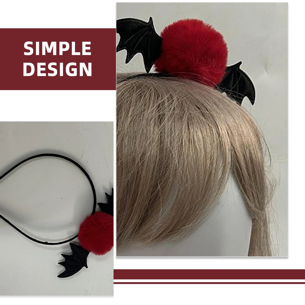 

Creative Bat Wing Headband Halloween Costume Cosplay Headdress Lightweight Comfortable Party Accessory for Photography Role Play