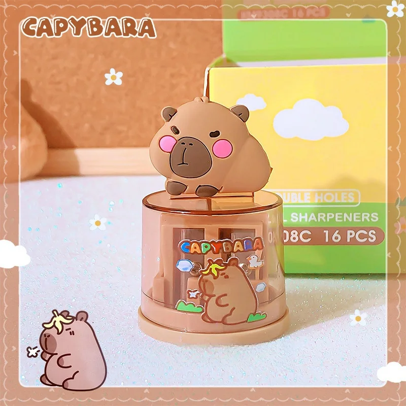 

Новая портативная точилка для карандашей Kawaii с капибарой, креативная точилка для карандашей с героями мультфильмов, офисные школьные принадлежности, студенческие канцелярские принадлежности, подарки