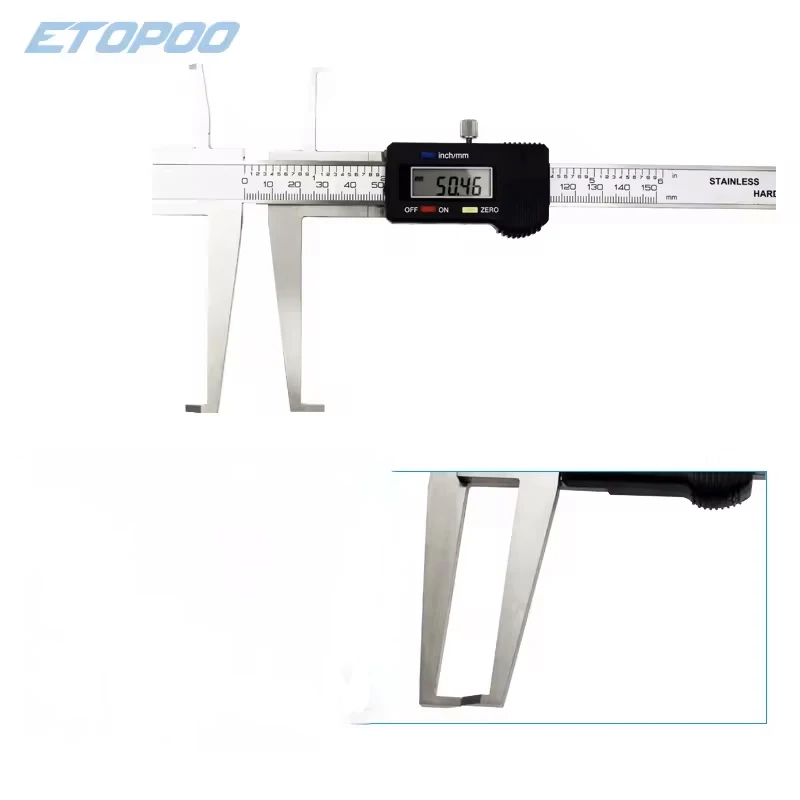 Stainless Steel Caliper Double Inner Groove Digital Display Caliper High-Precision Measuring Tools Non-Standard Measuring Tools