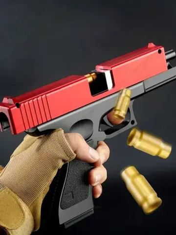Toy Gun Pistol Soft Bullet M1911 Shell Ejected Foam Darts Blaster Manual Airsoft Weapon with Silencer For Kids Adults