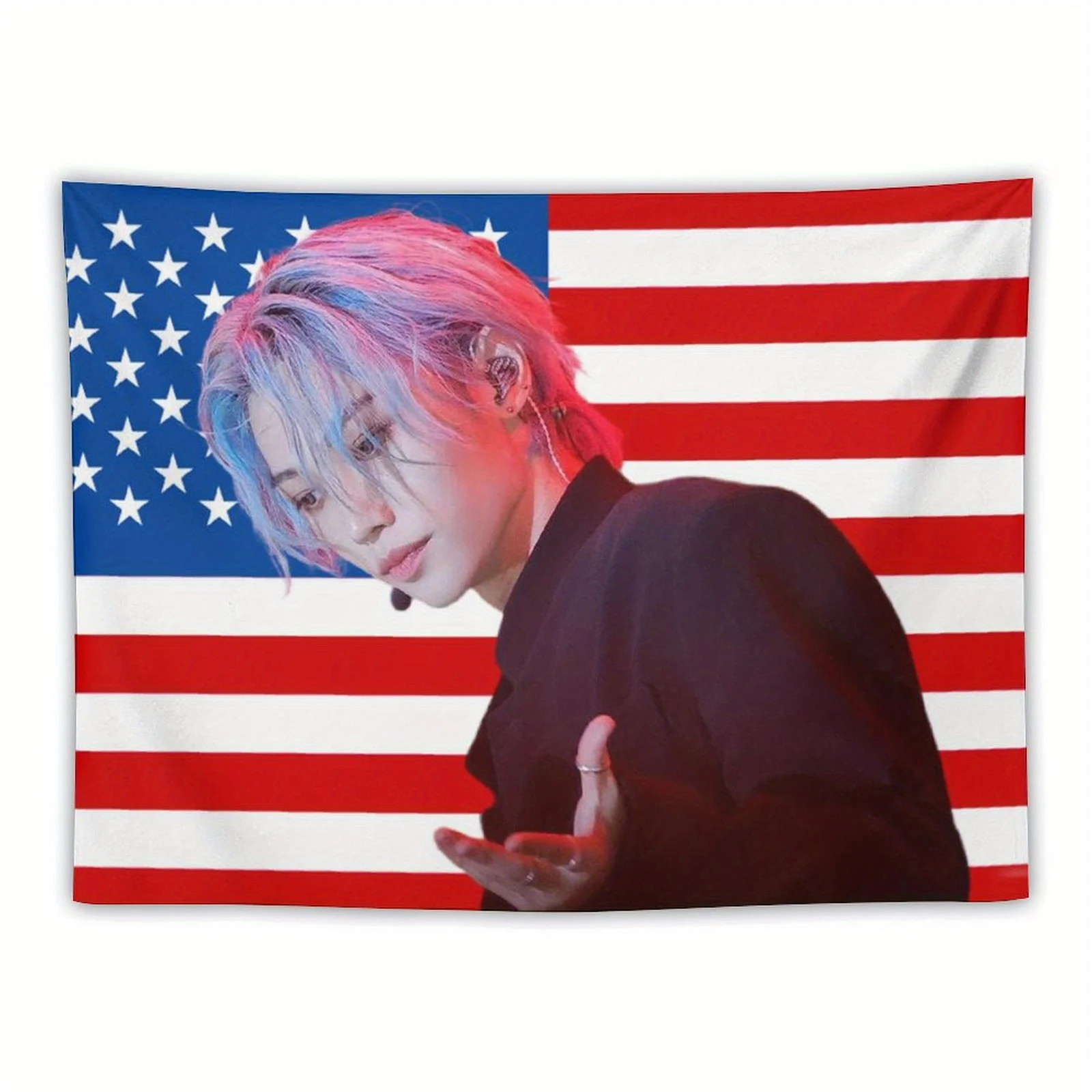 Music album poster tapestry felix flag for living room bedroom wall hanging for friends pink gift