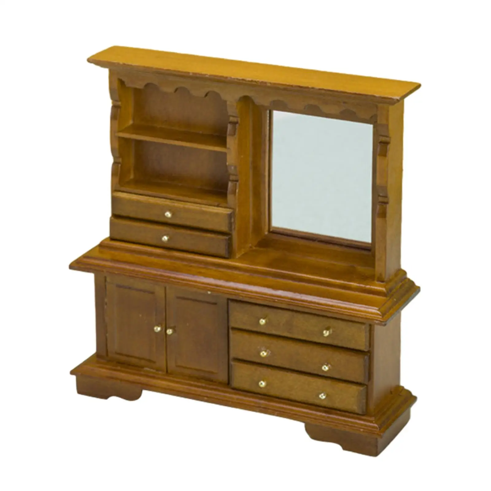 1/12 Dollhouse Makeup Vanity Table Miniature Cabinet Furniture Collections