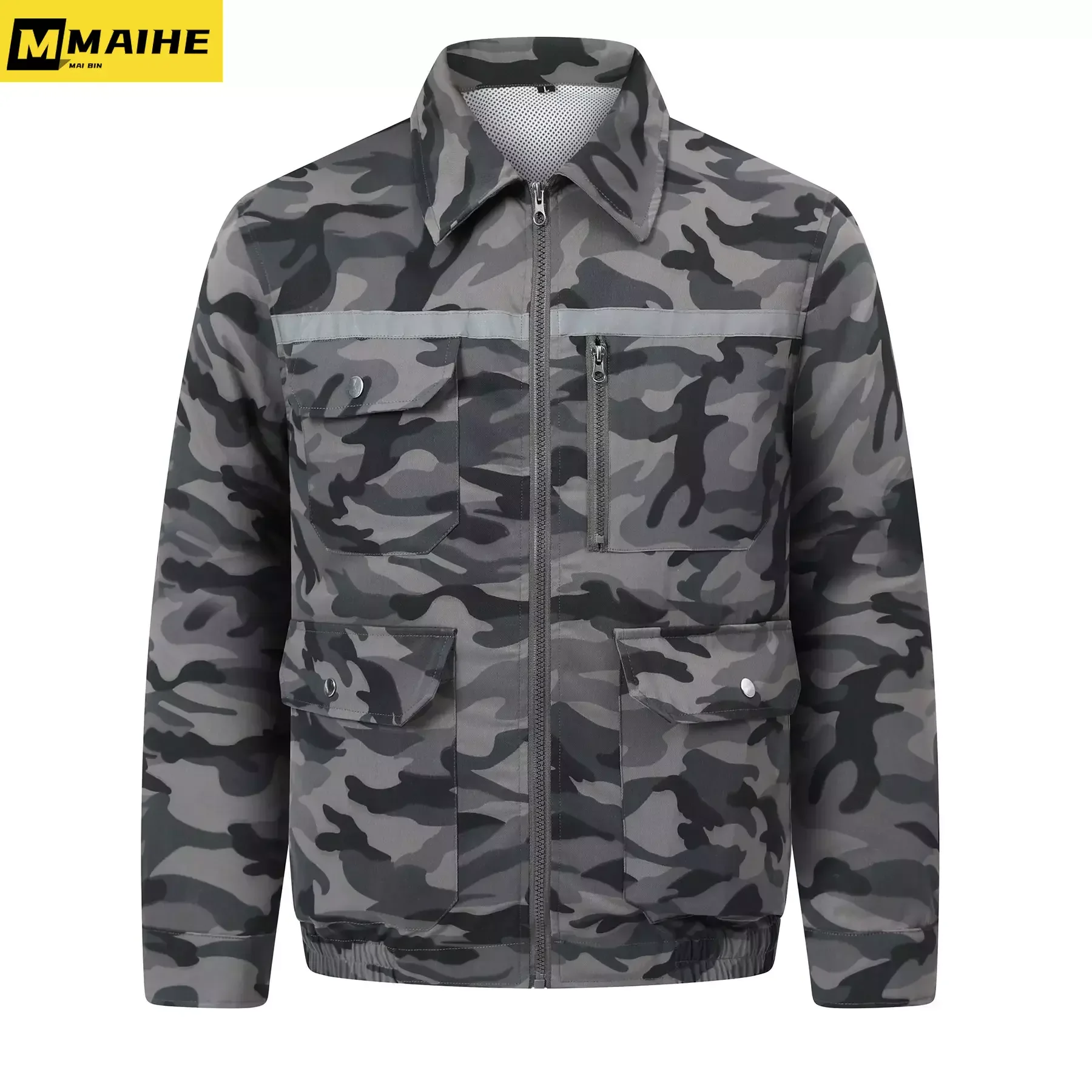 2024 Summer Fan Clothing Men\'s camouflage USB heat dissipation work jacket Outdoor fishing refrigeration air conditioning suit