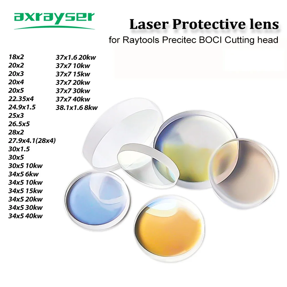 

1/10PCS Laser Protective Lenses 34x5 37x7 Protective Windows for Raytools Precitec BOCI Bodor Fiber Laser Cutting Machine Head