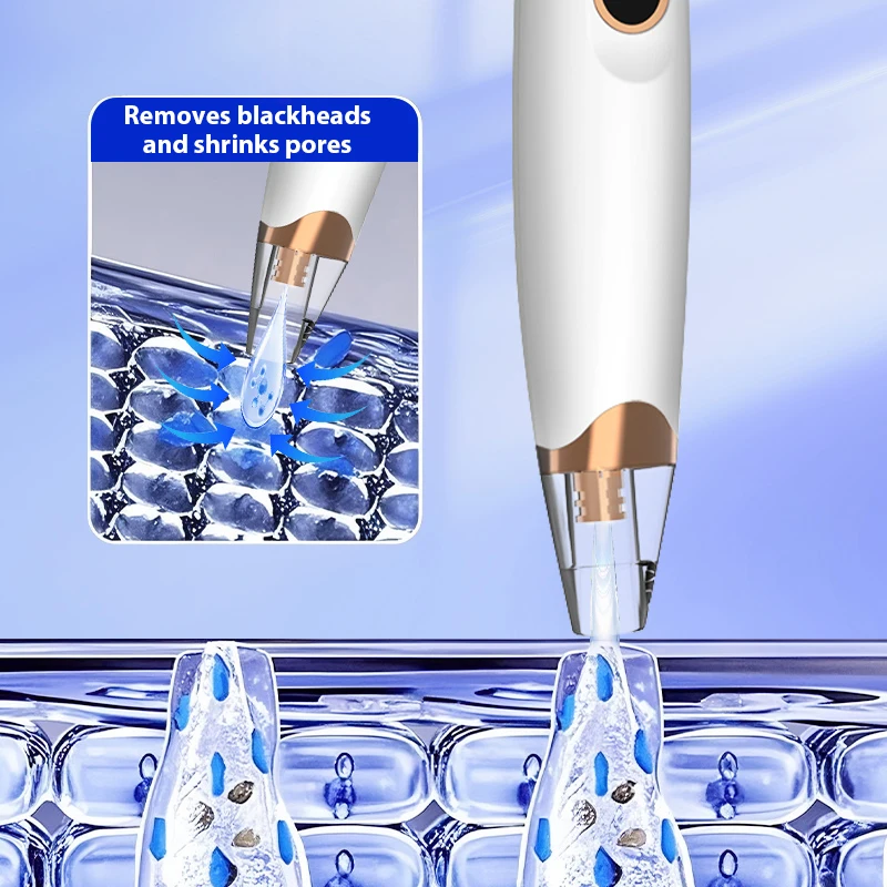 Electric Blackhead Remover Vacuum Face Pore Cleaner Whiteheads Black Spots Pimple Acne Extractor Skin Care Set USB Rechargeable