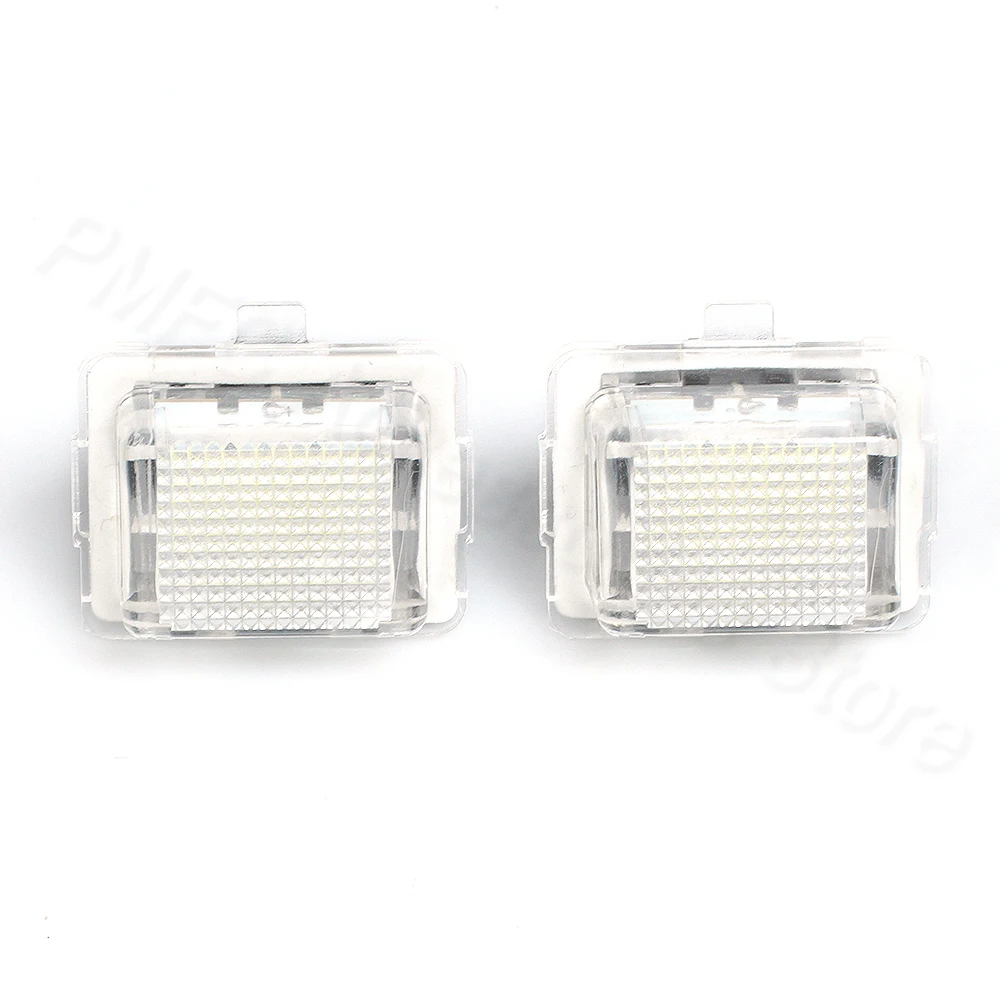 PMFC LED License Plate Lights Bulb White No Hyper Flash 12V For Mercedes Benz W204 5D W212 W216 W221 CanBus No Error