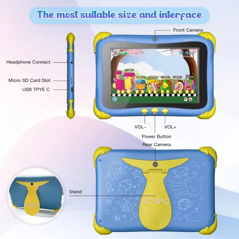 

8-дюймовый 1 ГБ ОЗУ 16 ГБ ПЗУ Allwinner A133 Четырехъядерный процессор 1,3 ГГц B3 Android 11 WIFI Планшетный ПК 1280 x 800 IPS-экран Type-C USB