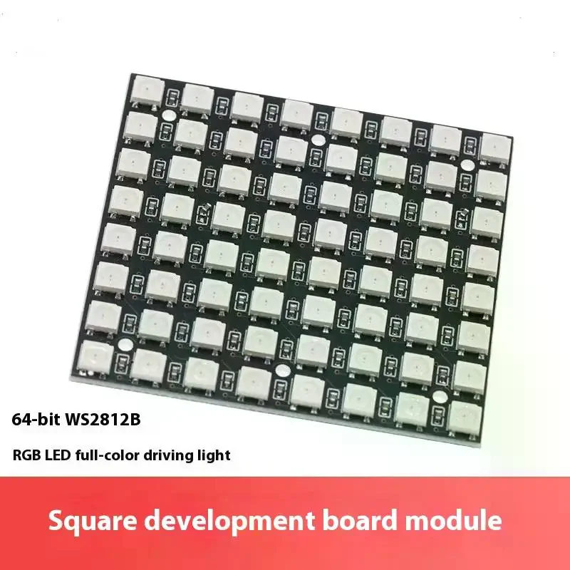 1Pcs Built In Full-color Driver Color Light Development Board WS2812 LED 5050 RGB 8x8 64 Bit LED Matrix Module For Arduino